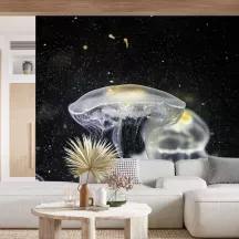 Papier Peint Panoramique Méduse Blanche