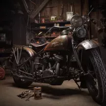 Affiche personnalisée Garage Moto Vintage