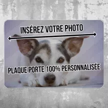 Plaque de porte personnalisée avec photo horizontale