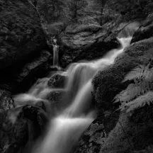Affiche personnalisée Cascade Noir