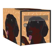 Sticker boîte aux lettres personnalisé Teckel 2