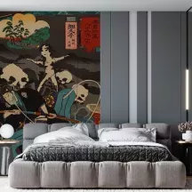 Papier Peint Panoramique Estampe 19e siècle Utagawa Kuniyoshi - Hosokute