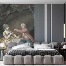 Papier Peint Panoramique Peinture 18e siècle Pierre-Antoine Baudouin - Le Déjeuner champêtre