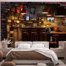 Papier Peint Panoramique Bar Moto