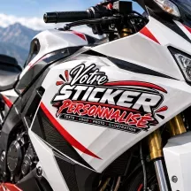Sticker moto personnalisé sur mesure