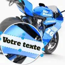 Lettrage adhésif moto personnalisé