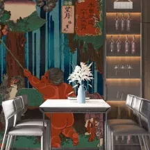 Papier Peint Panoramique Estampe 19e siècle Utagawa Kuniyoshi - Mochizuki