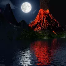 Affiche personnalisée Volcan