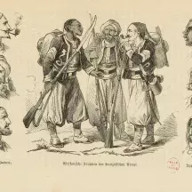 Affiche personnalisée Estampe 19e siècle - Afrikanische Truppen der französischen Armee