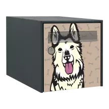 Sticker boîte aux lettres personnalisé Berger Blanc Suisse 2
