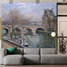 Papier Peint Panoramique Peinture 20e siècle Camille Pissaro - Le Pont Royal et le Pavillon de Flore