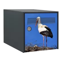 Sticker boîte aux lettres personnalisé Cigogne