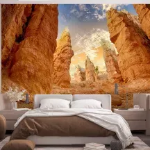 Papier Peint Panoramique Désert Roche