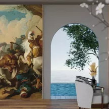 Papier Peint Panoramique Peinture 19e siècle - Chasse au lion