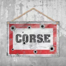 Plaque murale personnalisée Panneau Corse – déco humour avec photo