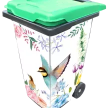 Sticker poubelle personnalisée Oiseaux