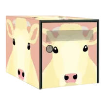 Sticker boîte aux lettres personnalisé Vache 3