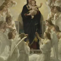Affiche personnalisée Peinture 19e siècle William Bouguereau - La Vierge aux anges
