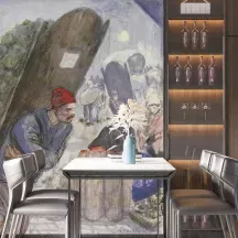 Papier Peint Panoramique Peinture 19e siècle Théophile Alexandre Steinlen - L’Affaire Crainquebille