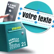 Lettrage boîte aux lettres / portail / sonnette personnalisé