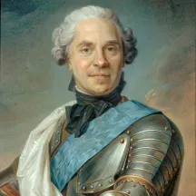 Affiche personnalisée Peinture 18e siècle Maurice-Quentin de La Tour - Portrait du maréchal de Saxe
