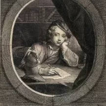 Affiche personnalisée Gravure - Carl ant coypel se ipse pinxit