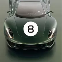 Sticker numéro de course rond personnalisé en couleur – Modèle Type 2