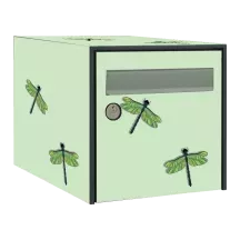 Sticker boîte aux lettres personnalisé Libellule 2