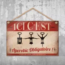 Plaque murale personnalisée Apéro – déco humour avec photo