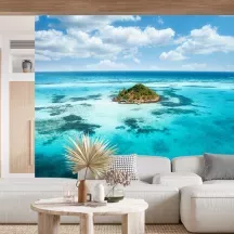 Papier Peint Panoramique îlot mer