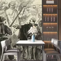 Papier Peint Panoramique Estampe - Incidents in the late war as dramatized in Berlin