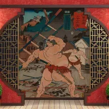 Papier Peint Panoramique Estampe 19e siècle Utagawa Kuniyoshi - Sekigahara