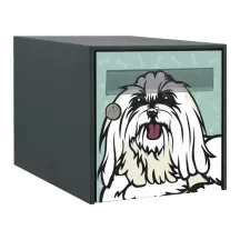 Sticker boîte aux lettres personnalisé Bichon Maltais