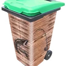 Sticker poubelle personnalisée pêche