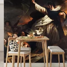 Papier Peint Panoramique Peinture 19e siècle Ary Scheffer - Saint Thomas d'Aquin prêchant la confiance en Dieu pendant la tempête