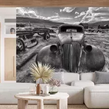 Papier Peint Panoramique Voiture Abandonnée 2