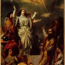 Affiche personnalisée Peinture 19e siècle Eugène Devéria - Apothéose de sainte Geneviève