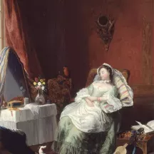 Affiche personnalisée Peinture 19e siècle Jean-François Colson - La Liseuse endormie