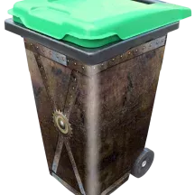 Sticker poubelle personnalisée métal rouillé