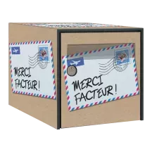 Sticker boîte aux lettres personnalisé Merci Facteur