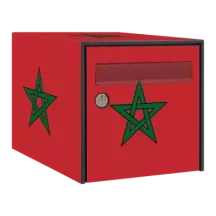 Sticker boîte aux lettres personnalisé Drapeau Maroc