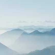 Affiche personnalisée Montagne Brumeuse