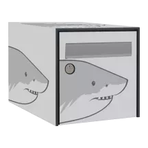 Sticker boîte aux lettres personnalisé Requin 2