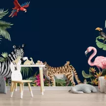 Papier Peint Panoramique Jungle Animaux