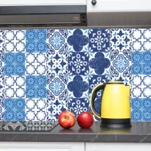 Sticker Carreaux de Ciment bleus