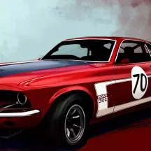Affiche personnalisée Ford Mustang Boss