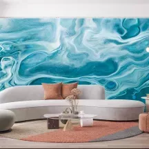 Papier peint Panoramique Marbre Bleu