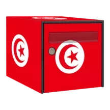 Sticker boîte aux lettres personnalisé Drapeau Tunisie