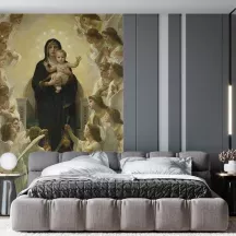 Papier Peint Panoramique Peinture 19e siècle William Bouguereau - La Vierge aux anges