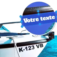 Numéros d’immatriculation adhésifs bateau / jet-ski